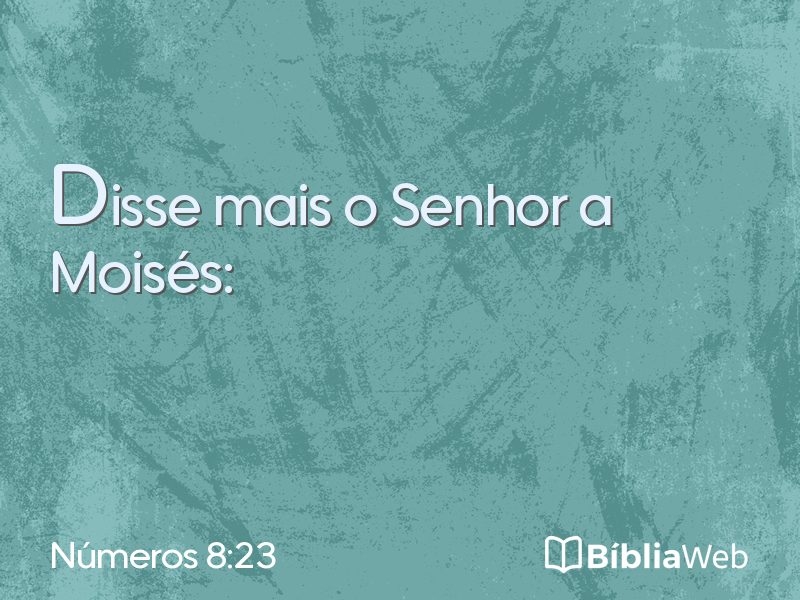 Números 8:23 em imagem para compartilhar