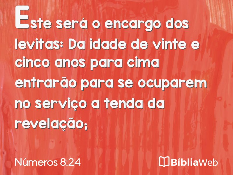 Números 8:24 em imagem para compartilhar