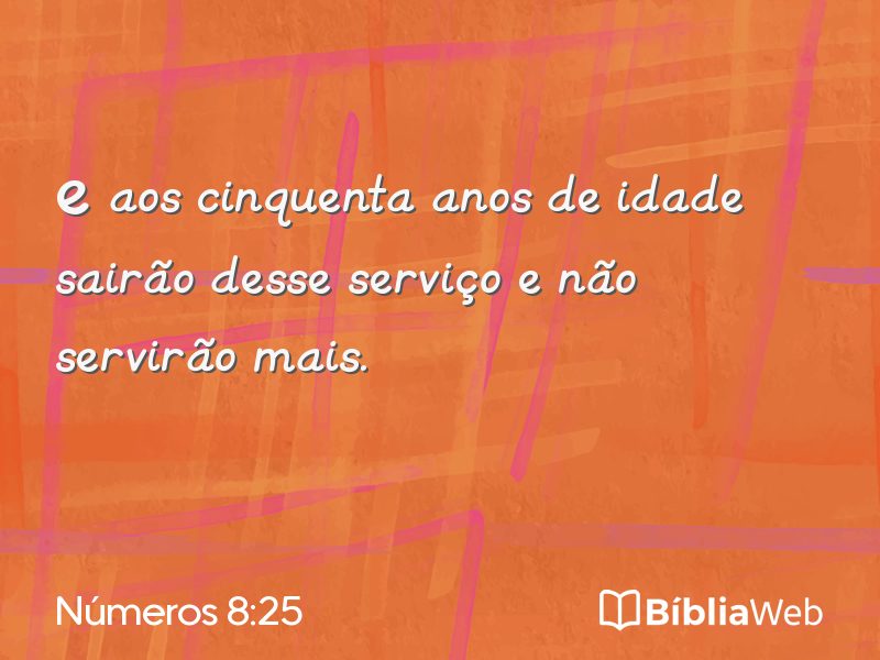 Números 8:25 em imagem para compartilhar