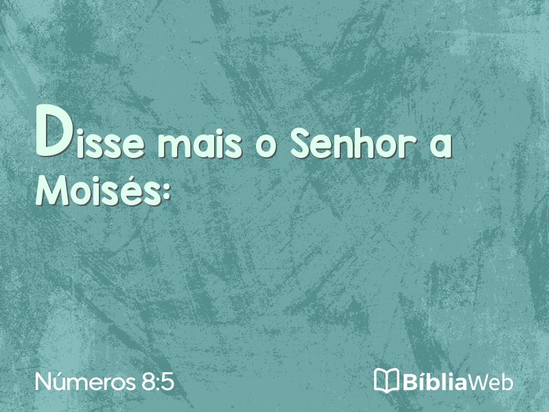 Números 8:5 em imagem para compartilhar