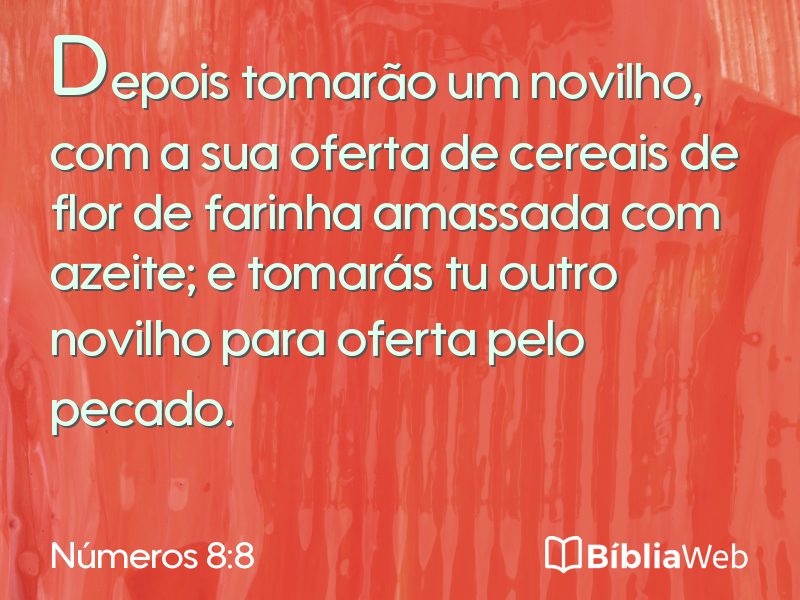 Números 8:8 em imagem para compartilhar