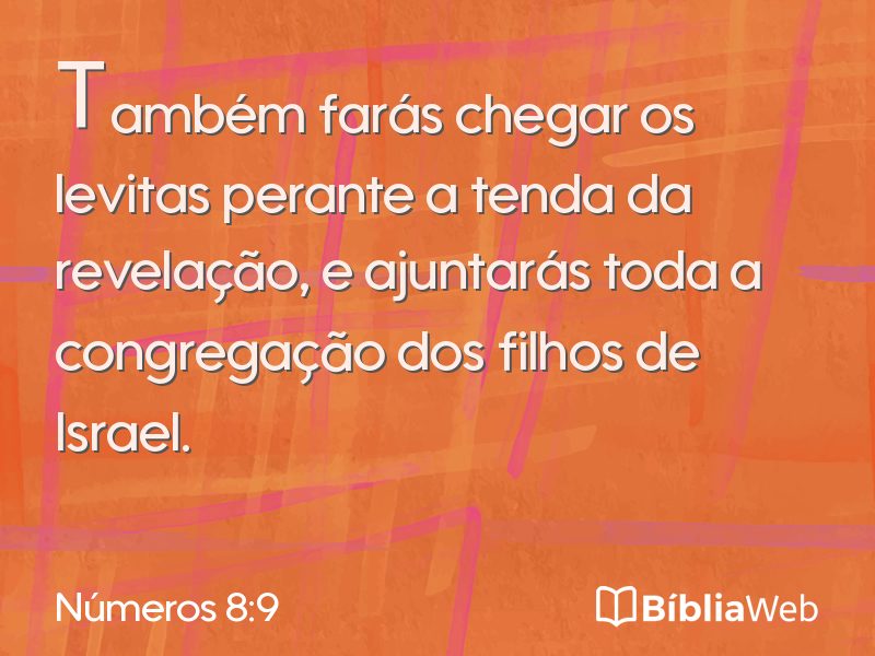 Números 8:9 em imagem para compartilhar