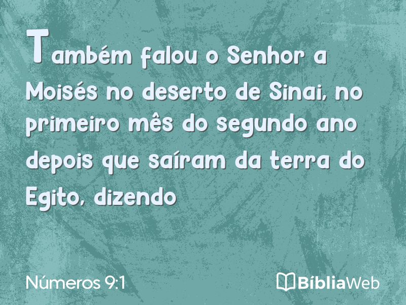 Números 9:1 em imagem para compartilhar