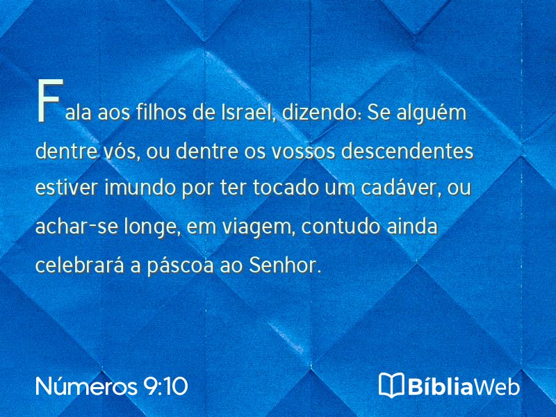 Números 9:10 em imagem para compartilhar