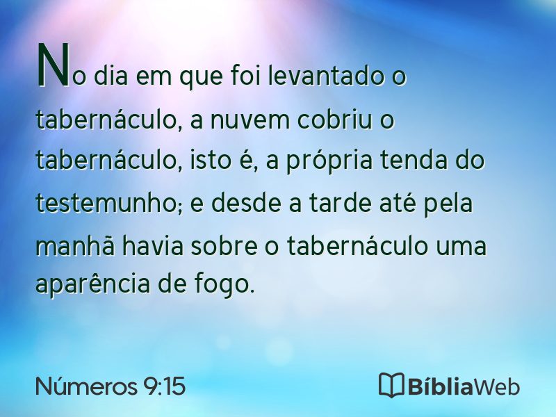 Números 9:15 em imagem para compartilhar