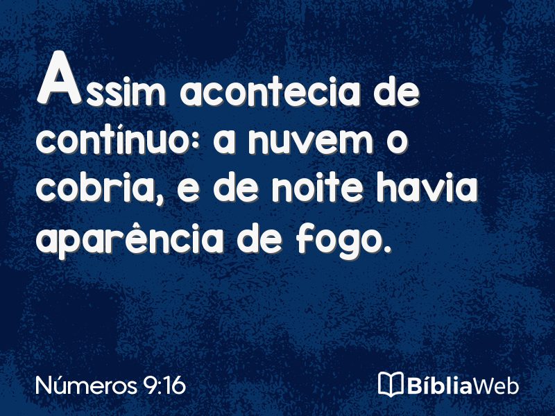Números 9:16 em imagem para compartilhar