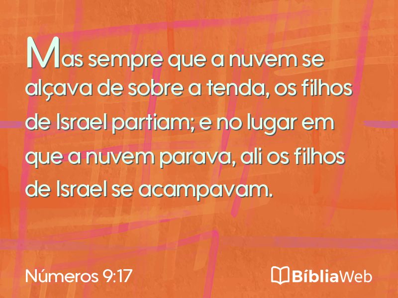Números 9:17 em imagem para compartilhar