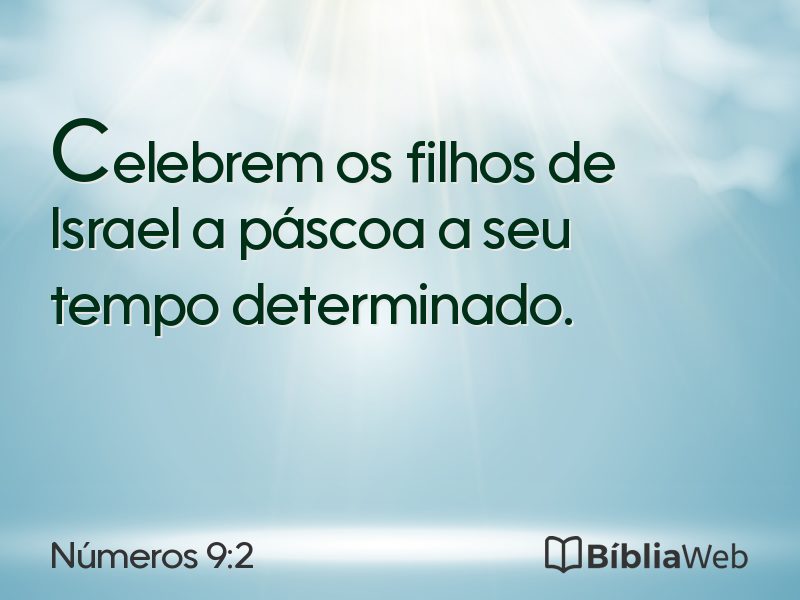 Números 9:2 em imagem para compartilhar