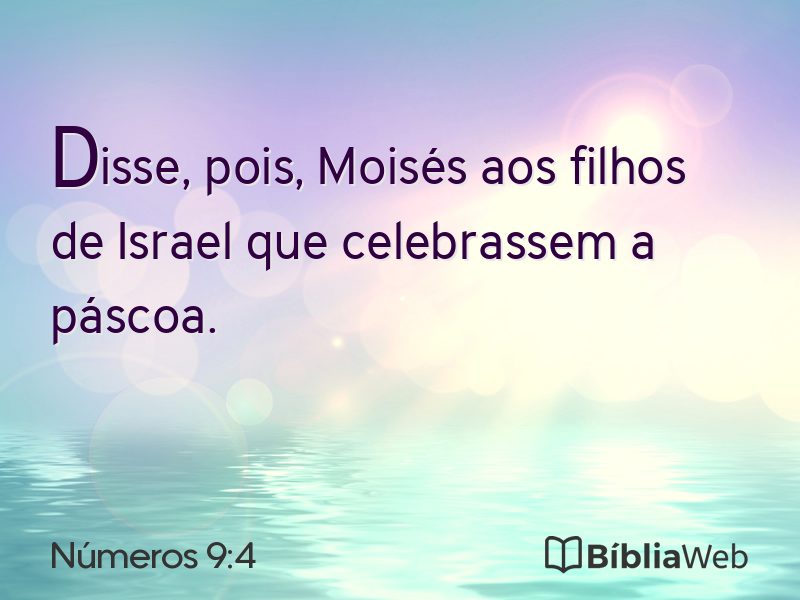 Números 9:4 em imagem para compartilhar