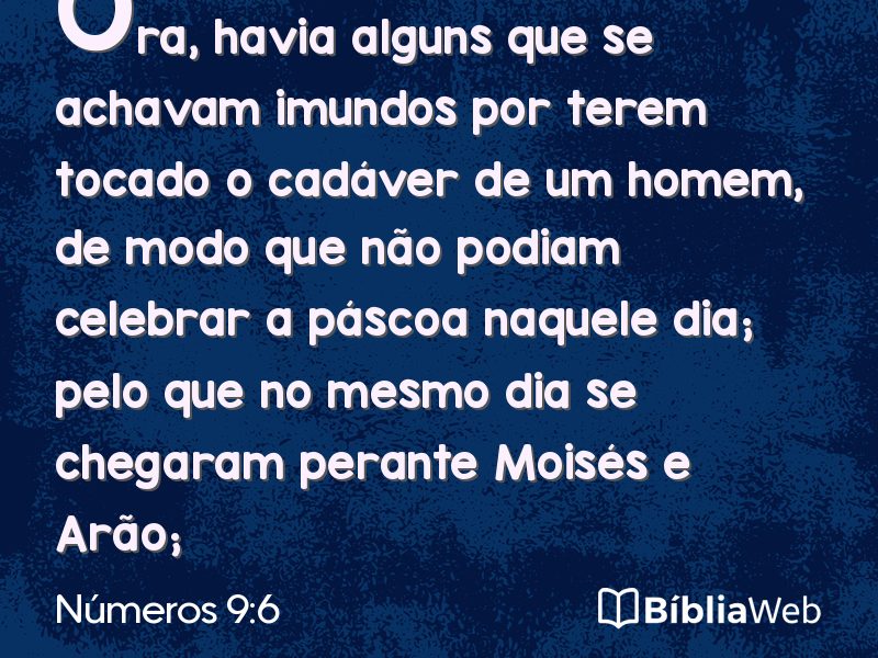 Números 9:6 em imagem para compartilhar