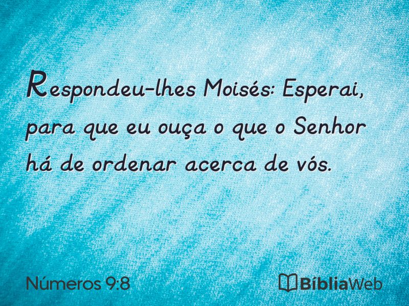 Números 9:8 em imagem para compartilhar