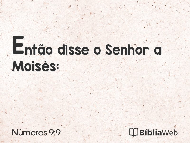 Números 9:9 em imagem para compartilhar