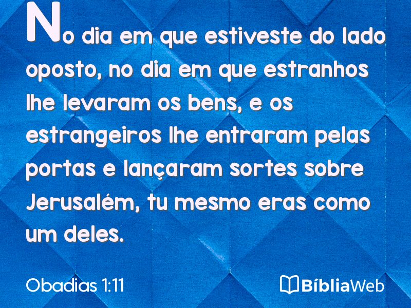 Obadias 1:11 em imagem para compartilhar