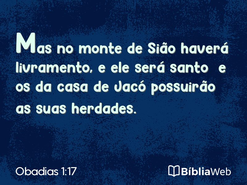 Obadias 1:17 em imagem para compartilhar