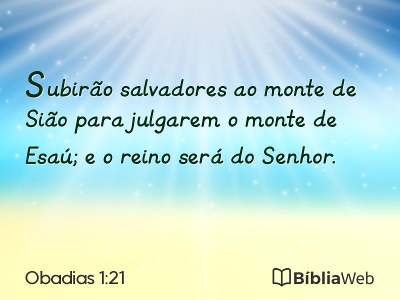 Obadias 1:21 em imagem para compartilhar