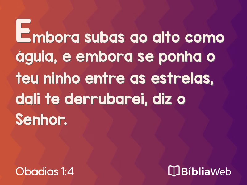 Obadias 1:4 em imagem para compartilhar