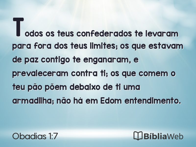 Obadias 1:7 em imagem para compartilhar
