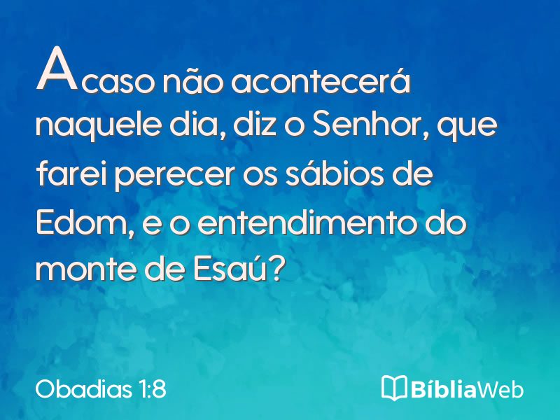 Obadias 1:8 em imagem para compartilhar