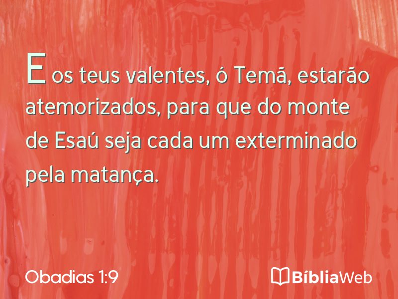 Obadias 1:9 em imagem para compartilhar