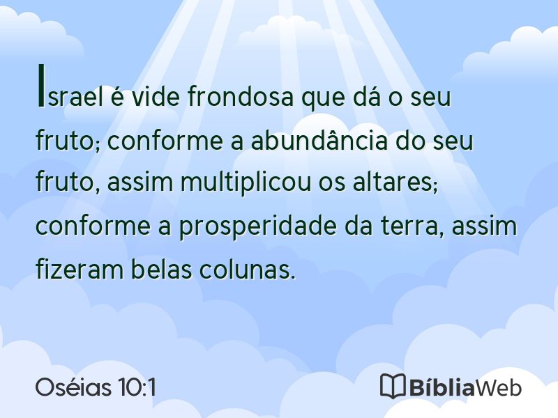 Oséias 10:1 em imagem para compartilhar
