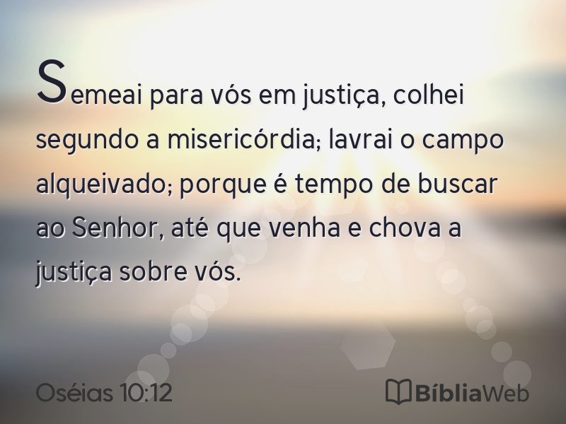 Oséias 10:12 em imagem para compartilhar