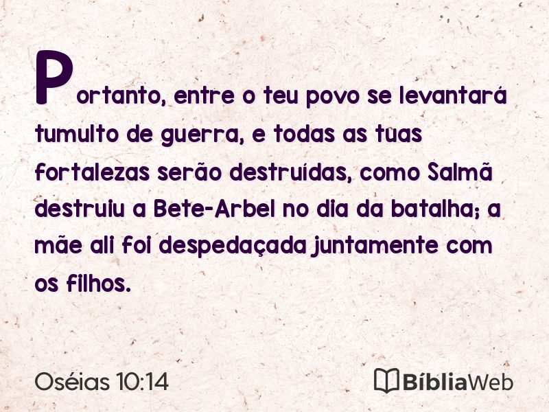 Oséias 10:14 em imagem para compartilhar