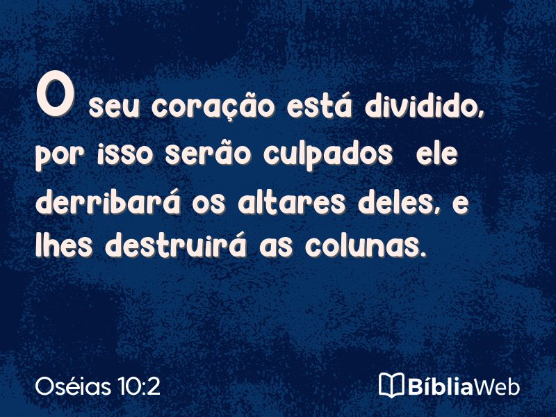 Oséias 10:2 em imagem para compartilhar