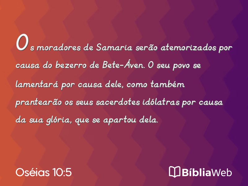 Oséias 10:5 em imagem para compartilhar