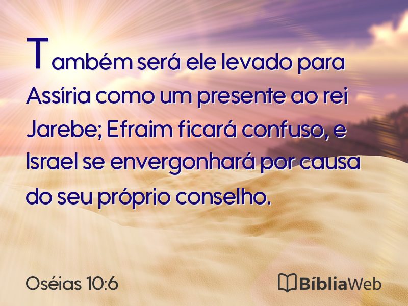 Oséias 10:6 em imagem para compartilhar