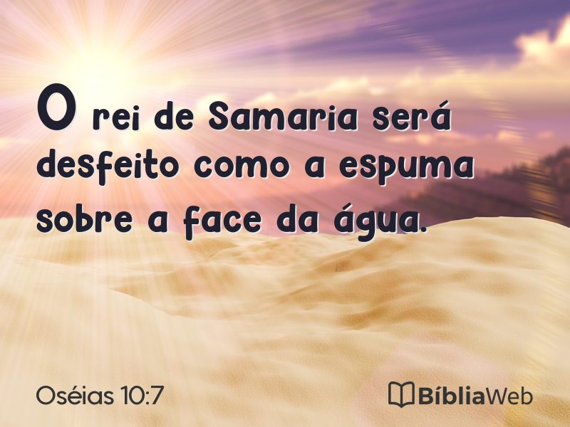 Oséias 10:7 em imagem para compartilhar