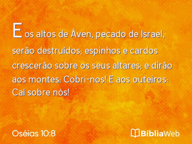 Oséias 10:8 em imagem para compartilhar