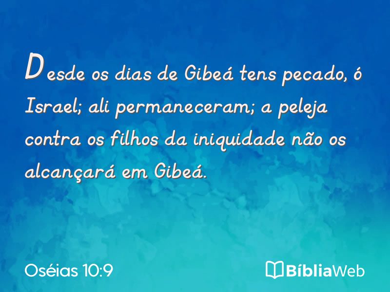 Oséias 10:9 em imagem para compartilhar