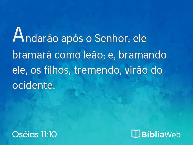 Oséias 11:10 em imagem para compartilhar