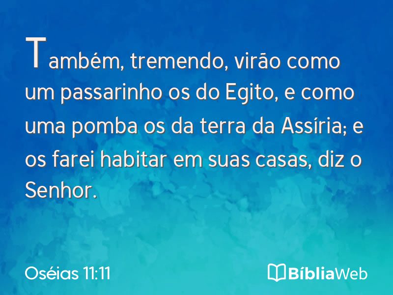 Oséias 11:11 em imagem para compartilhar