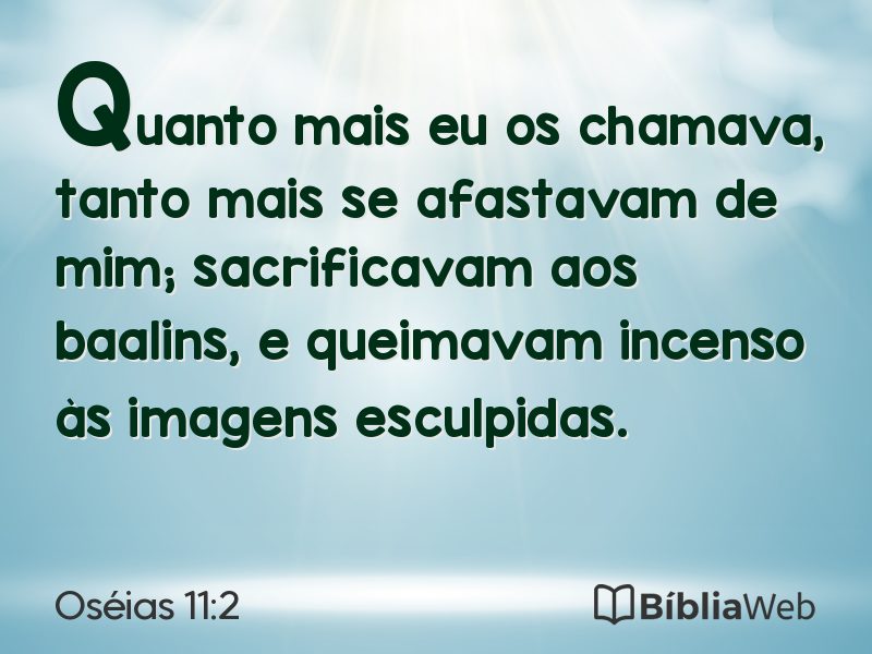 Oséias 11:2 em imagem para compartilhar