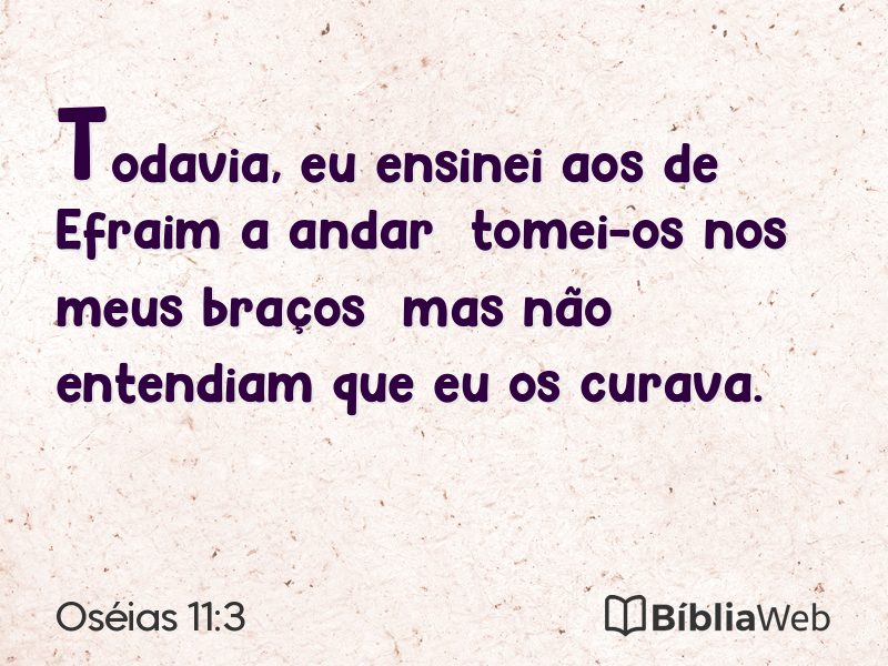 Oséias 11:3 em imagem para compartilhar