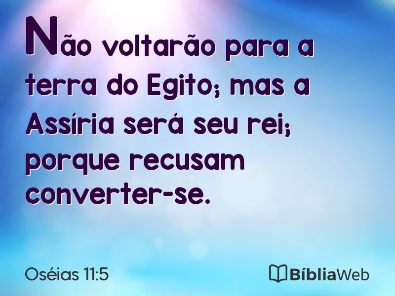 Oséias 11:5 em imagem para compartilhar