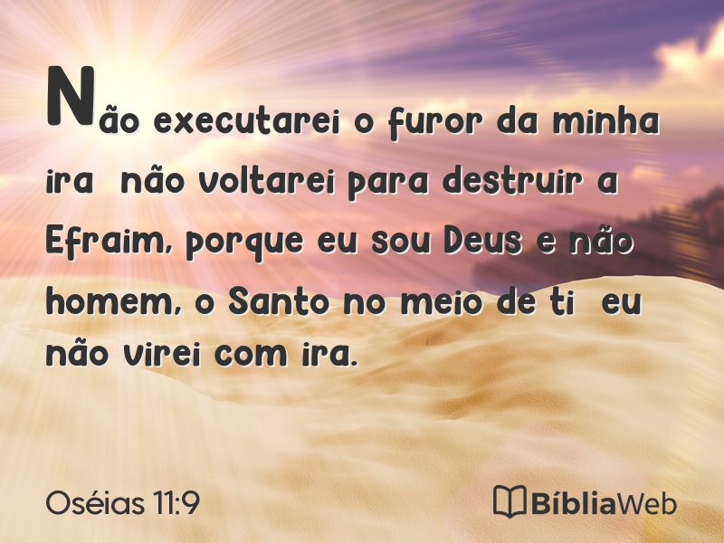 Oséias 11:9 em imagem para compartilhar
