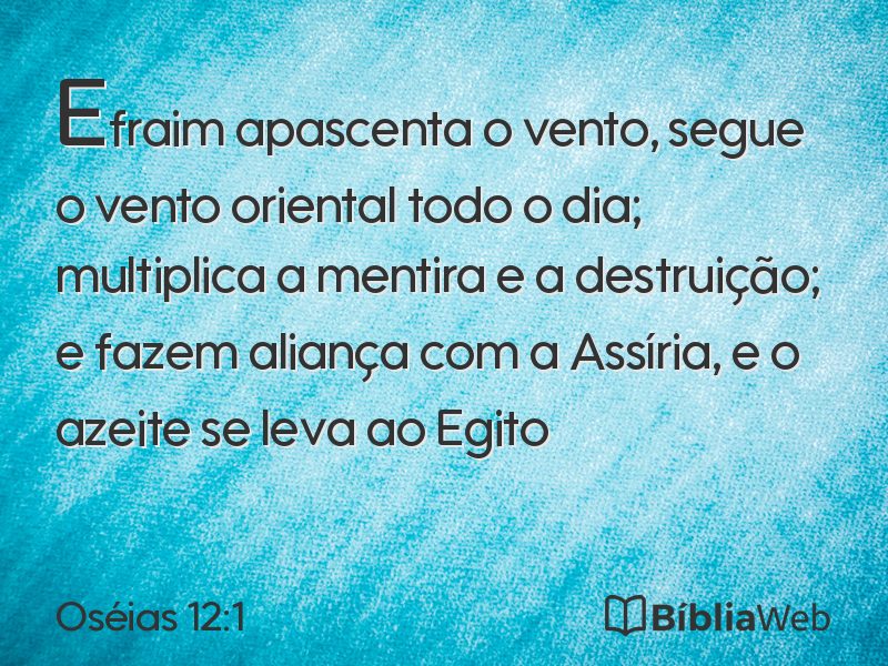 Oséias 12:1 em imagem para compartilhar