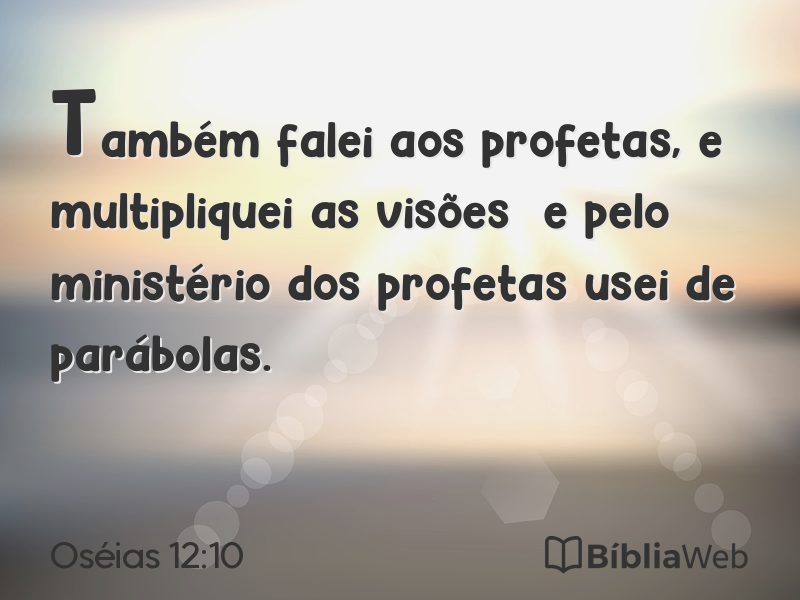Oséias 12:10 em imagem para compartilhar