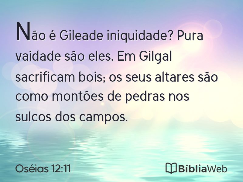 Oséias 12:11 em imagem para compartilhar