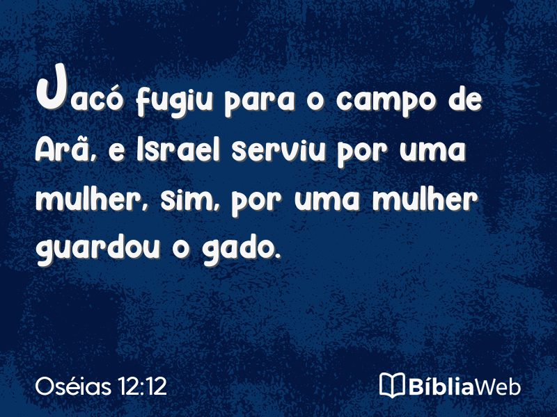 Oséias 12:12 em imagem para compartilhar