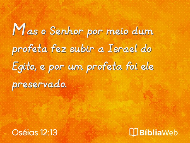 Oséias 12:13 em imagem para compartilhar