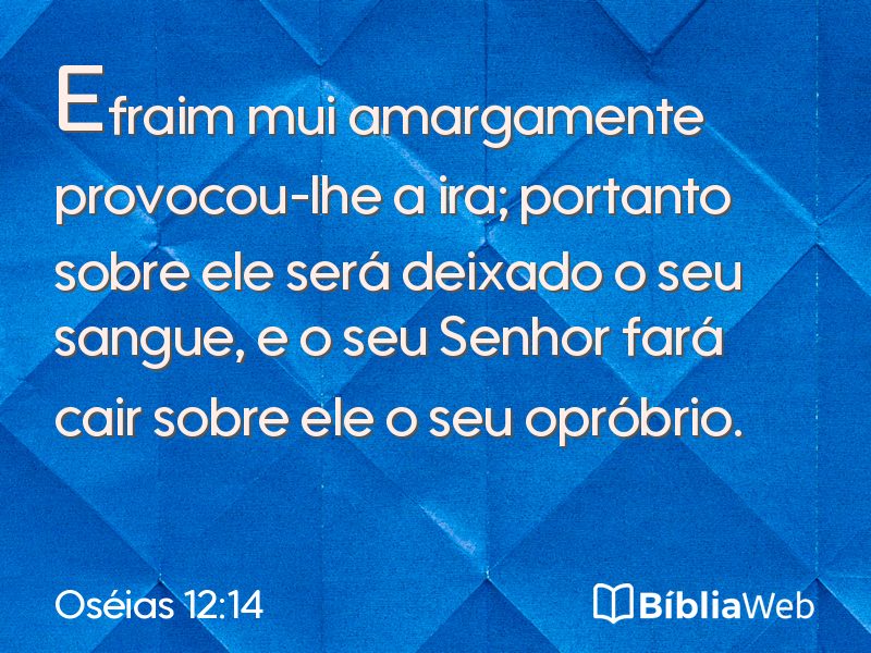 Oséias 12:14 em imagem para compartilhar