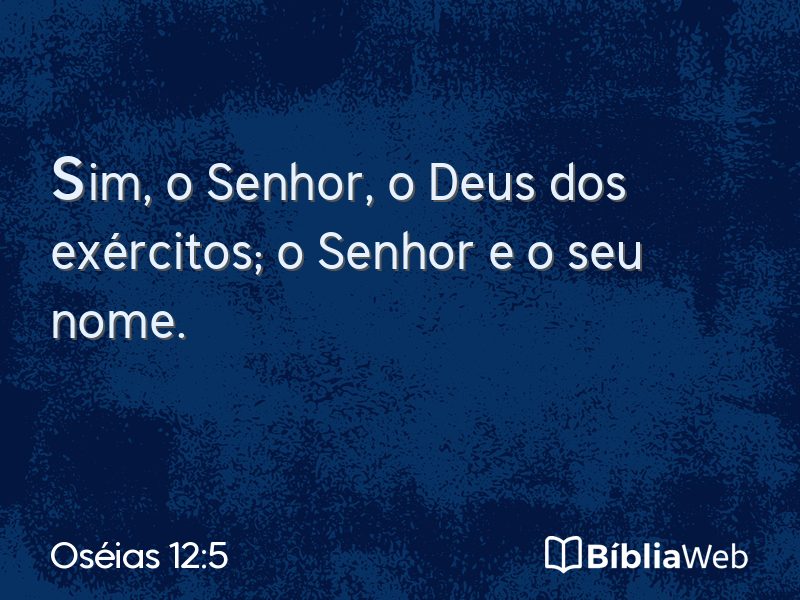 Oséias 12:5 em imagem para compartilhar