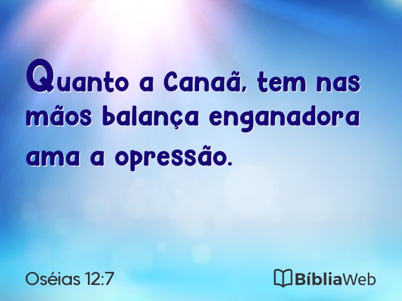 Oséias 12:7 em imagem para compartilhar