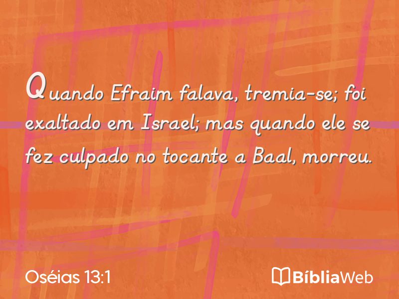 Oséias 13:1 em imagem para compartilhar