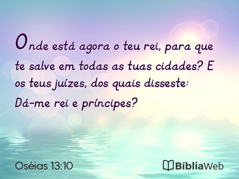 Oséias 13:10 em imagem para compartilhar