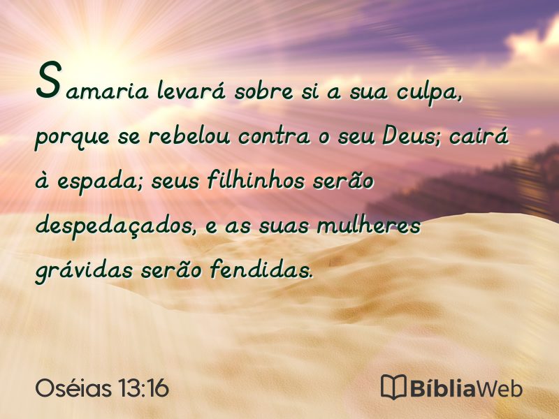 Oséias 13:16 em imagem para compartilhar