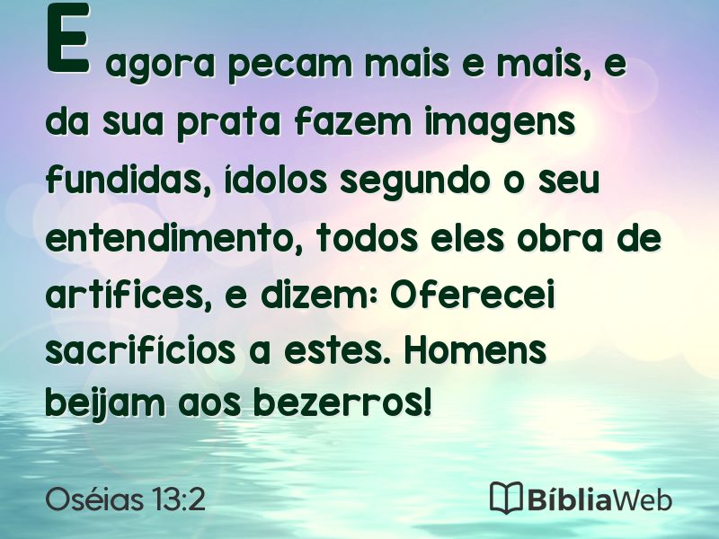 Oséias 13:2 em imagem para compartilhar